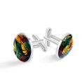 thumbnail image 1 of Tropical Plants Elegant Men's Stainless Steel Cufflinks Set for Formal Attire + Corporate Events, 1 of 6