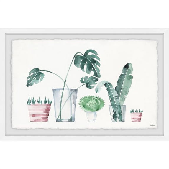 Tropical Plants Framed Painting Print