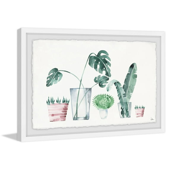 Tropical Plants Framed Painting Print