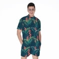 thumbnail image 1 of Tropical Plants Hawaii Pattern Short Sleeve Men'S Rompers, Tropical Hawaiian Aloha Floral Casual Summer Jumpsuits Outfit, 1 of 4