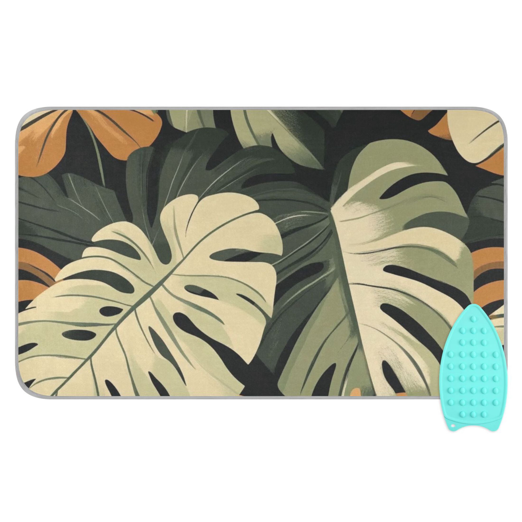 Tropical Plants Ironing Mat Blanket for Table Top Travel Portable Ironing Board Pad 47.2x27.6 Inch