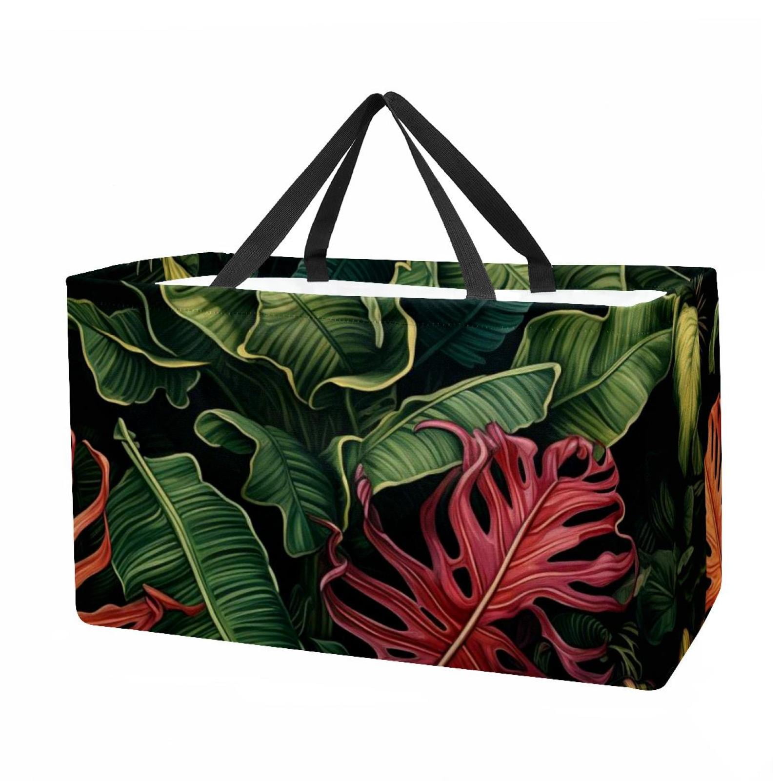 Tropical Plants Large Foldable Oxford Cloth Laundry Organizer with