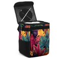 thumbnail image 1 of Tropical Plants Mini Trash Can for Car: Foldable with Lid, Leak-Proof and Hanging Storage Bag, 1 of 6