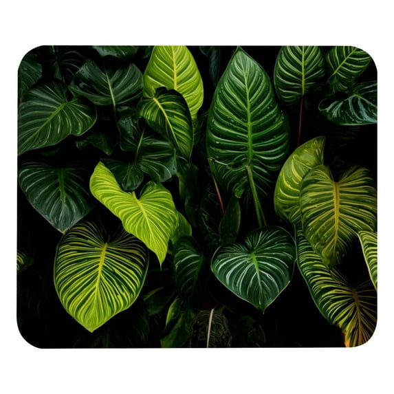 Tropical Plants Mousepad 8.3x9.8 Inch Square Non-Slip Rubber Bottom Printed Desk Mat - Suitable for Office and Gaming