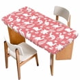 thumbnail image 1 of Tropical Plants Table Cloths for 3 Foot Rectangle Tables, Summer Farmhouse Vintage Camels Red Patio Waterproof Elastic Fitted Tablecloths, Washable Rectangular Table Cover for Camping, 1 of 8