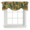 thumbnail image 1 of Tropical Plants Tie Up Valance Curtains for Windows, Kitchen Curtains Window Treatments, Summer Botanical Animals Flowers Leaves Short Window Shades Valances for Bedroom Bathroom Cafe 54"x18", 1 of 8