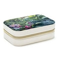 thumbnail image 1 of Tropical Plants Velvet Portable Jewelry Box with Removable Compartment - Stylish Gift, Display Case, and Decorative Box, 1 of 7