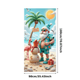 thumbnail image 1 of Tropical Print Beach Christmas Santa Holiday Banner for Summer Decoration Beach Party Tropical Celebration, 1 of 8
