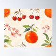 thumbnail image 1 of Tropical Print: Oranges And Cherries In An Explosion Of Color Poster Wall Art, Modern Wall Decor For Living Room Bedroom, 16x24 UNFRAMED, 1 of 3