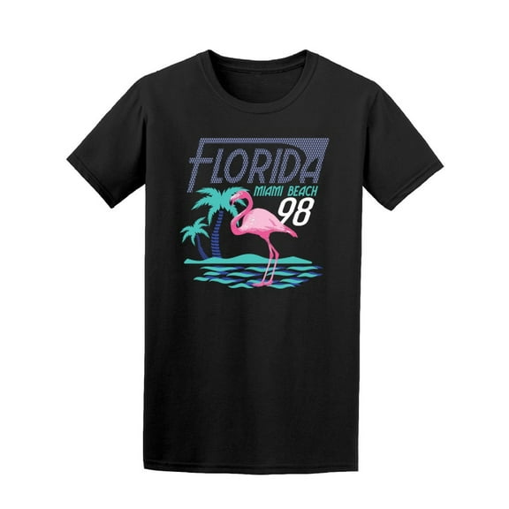 Tropical Print With Flamingo  T-Shirt Men -Image by Shutterstock, Male Medium