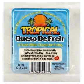 Tropical Queso de Freir, White Frying Cheese, 10 oz, rBST Free, Vacuum Packed