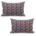 thumbnail image 1 of Tropical Quilted Pillowcover Set of 2, Exotic Illustration of Hibiscus and Plumeria Flowers on Dark Background, Standard Queen Size Pillow Cover for Bedroom, 30" x 20", Multicolor, by Ambesonne, 1 of 1