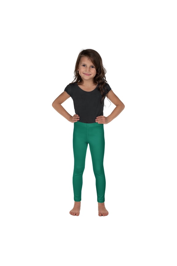 Tropical Rain Forest, Green Toddlers Leggings, Children Green Leggings, Little Kids Green Leggings, Baby Green Leggings