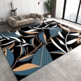 thumbnail image 1 of Tropical RainForest Plants Area Rugs, Orange Yellow Green Simple Leaves Bedroom Rug, Washable Rug Easy to Clean Fine Fluff Short Velvet Apply to Playroom Cafe Office Entrance Door 4x5ft, 1 of 6