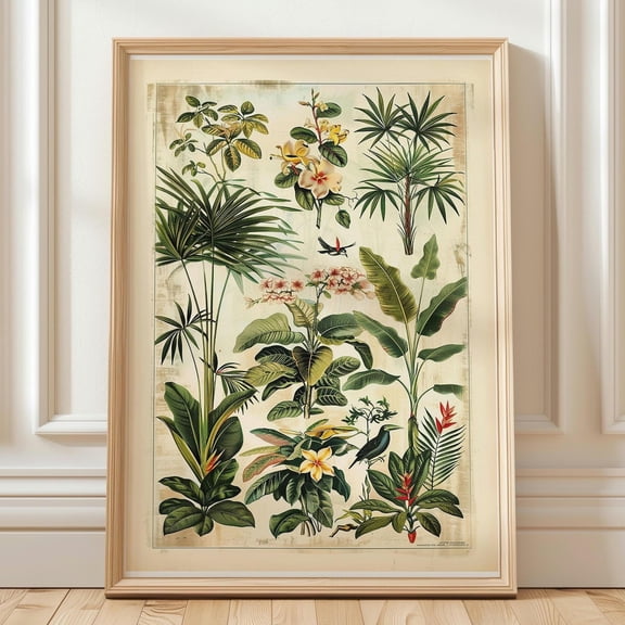 Tropical Rainforest Exotic Bird Poster Unframed Paper Print