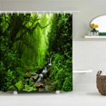 thumbnail image 1 of Tropical Rainforest Printed Fabric Shower Curtains Forest landscape Bath Screen Waterproof Products Bathroom Decor with 12, 1 of 5