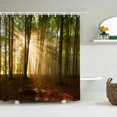 thumbnail image 1 of Tropical Rainforest Printed Fabric Shower Curtains Forest landscape Bath Screen Waterproof Products Bathroom Decor with 12, 1 of 5