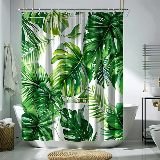 Tropical Rainforest Shower Curtain Jungle Theme Bathroom Decor with