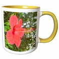 thumbnail image 1 of Tropical Red hibiscus Rose Mallow 15oz Two-Tone Yellow Mug mug-260753-13, 1 of 3