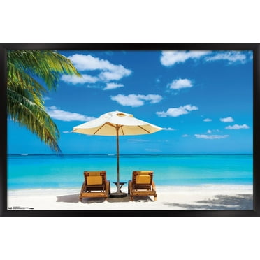 Tropical Retreat Wall Poster, 14.725" x 22.375", Framed