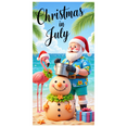 thumbnail image 1 of Tropical Santa Core Keywords Christmas in July Themed Flamingo Beach Holiday Party Fun Banner for Summer Celebration Beach Party Event Decor, 1 of 7