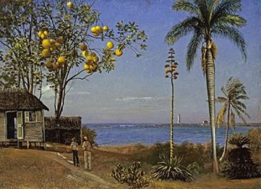 Tropical Scene Canvas Art - Albert Bierstadt (18 x 24)