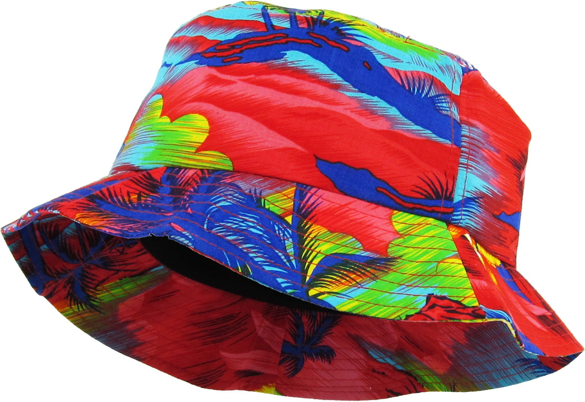 Tropical Scenery Hat Summer Fashion Bucket Print Cap Hawaiian