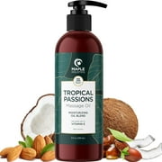 Tropical Scented Massage Oil for Intimacy - Maple Holistics Aromatherapy Sensual Massage Oil for Couples - Moisturizing Body Oil for Massage Therapy for Men & Women