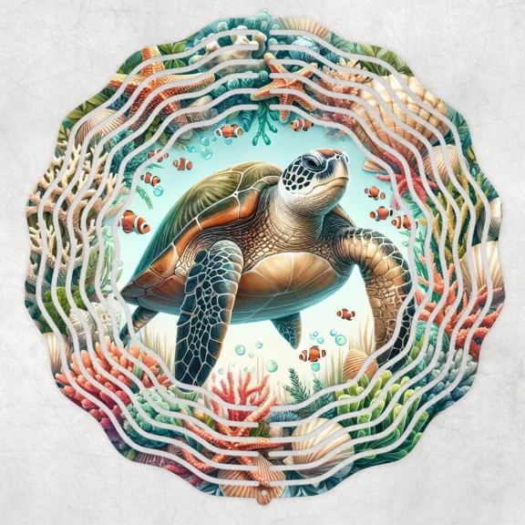 Tropical Sea Turtle 10" Wind Spinner