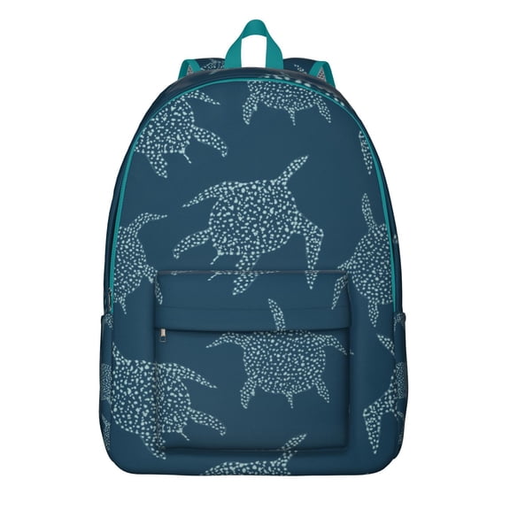 Tropical Sea Turtle Laptop Backpack for Women & Men, Waterproof Casual Daypack with Coral Reef Print, Durable Travel School Bag with Large Capacity