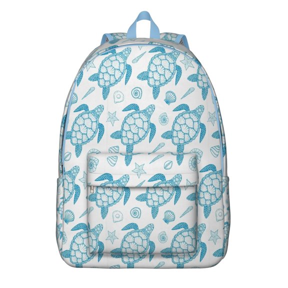 Tropical Sea Turtle Laptop Backpack for Women & Men, Waterproof Casual Daypack with Coral Reef Print, Durable Travel School Bag with Large Capacity
