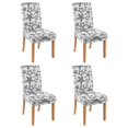 thumbnail image 1 of Tropical Seahorse and Fish Design Dining Chair Covers Set of 4, Stretch Washable Polyester Slipcovers, Removable Seat Protector for Nautical or Beach Style, 1 of 7