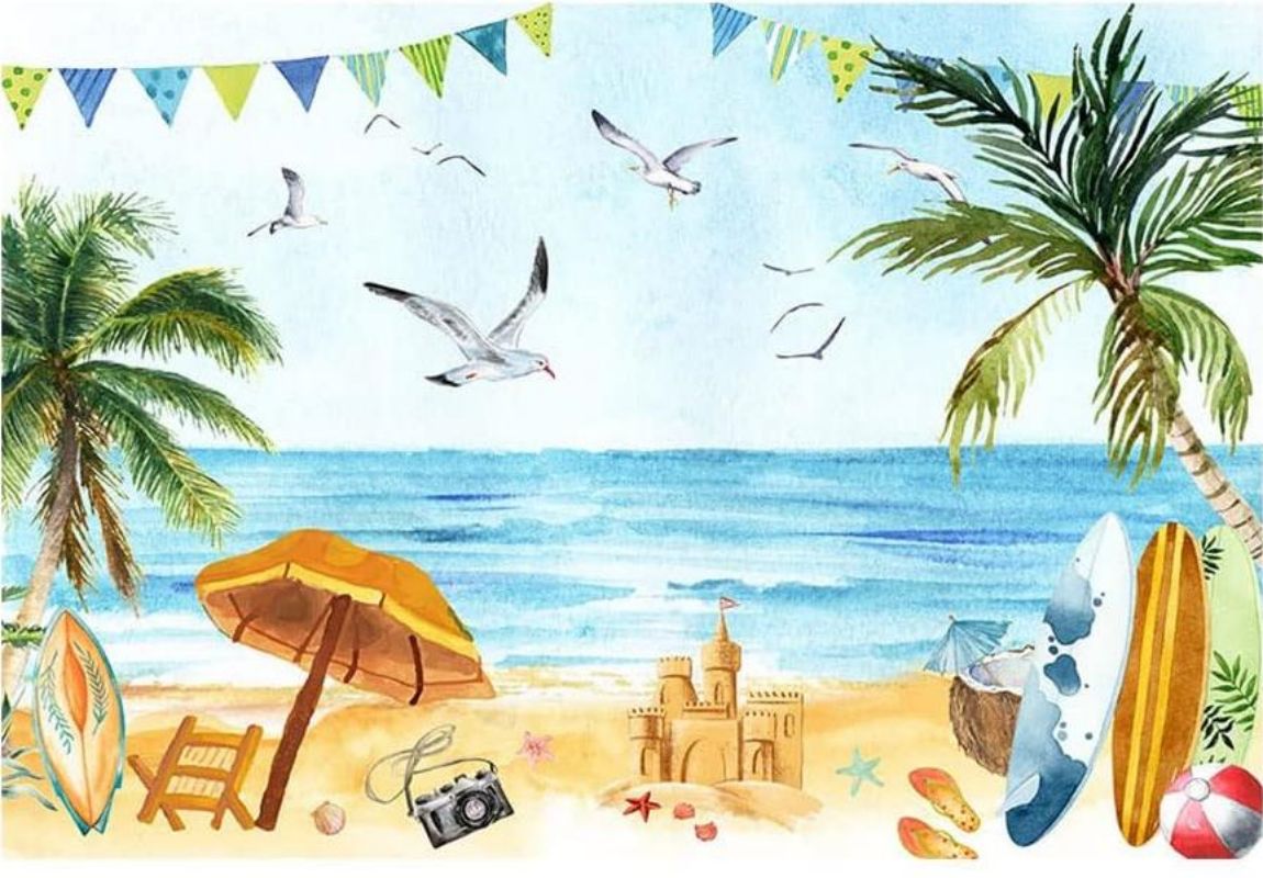 10x6ft Ocean View Window Backdrop - Photography Background & Home Decor Vinyl Scene