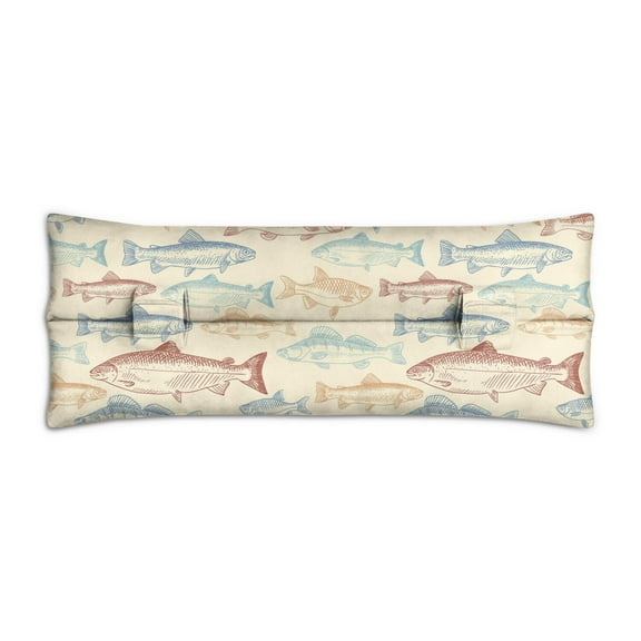 Tropical Seatbelt Pillow for Women Post-Surgery Mastectomy & Heart Surgery Recovery Cushion with Fish Design Soft Car Travel Comfort Pad