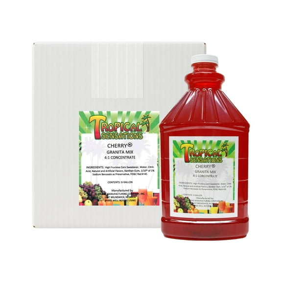 Tropical Sensations - Cherry Granita Mix, , 6 Bottles 64 oz each
