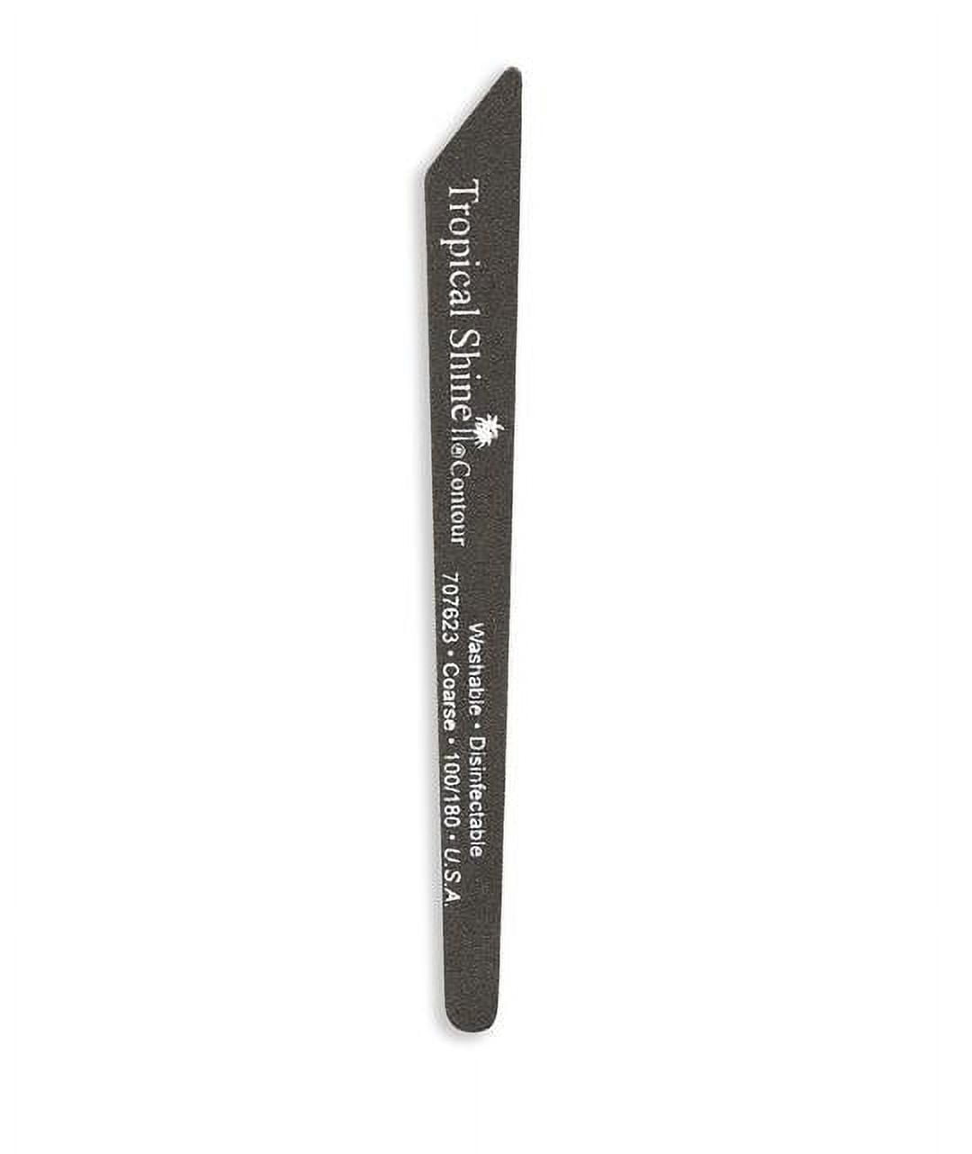 Tropical Shine Nail File Black Contour File 100/ 180 (Coarse/ Medium