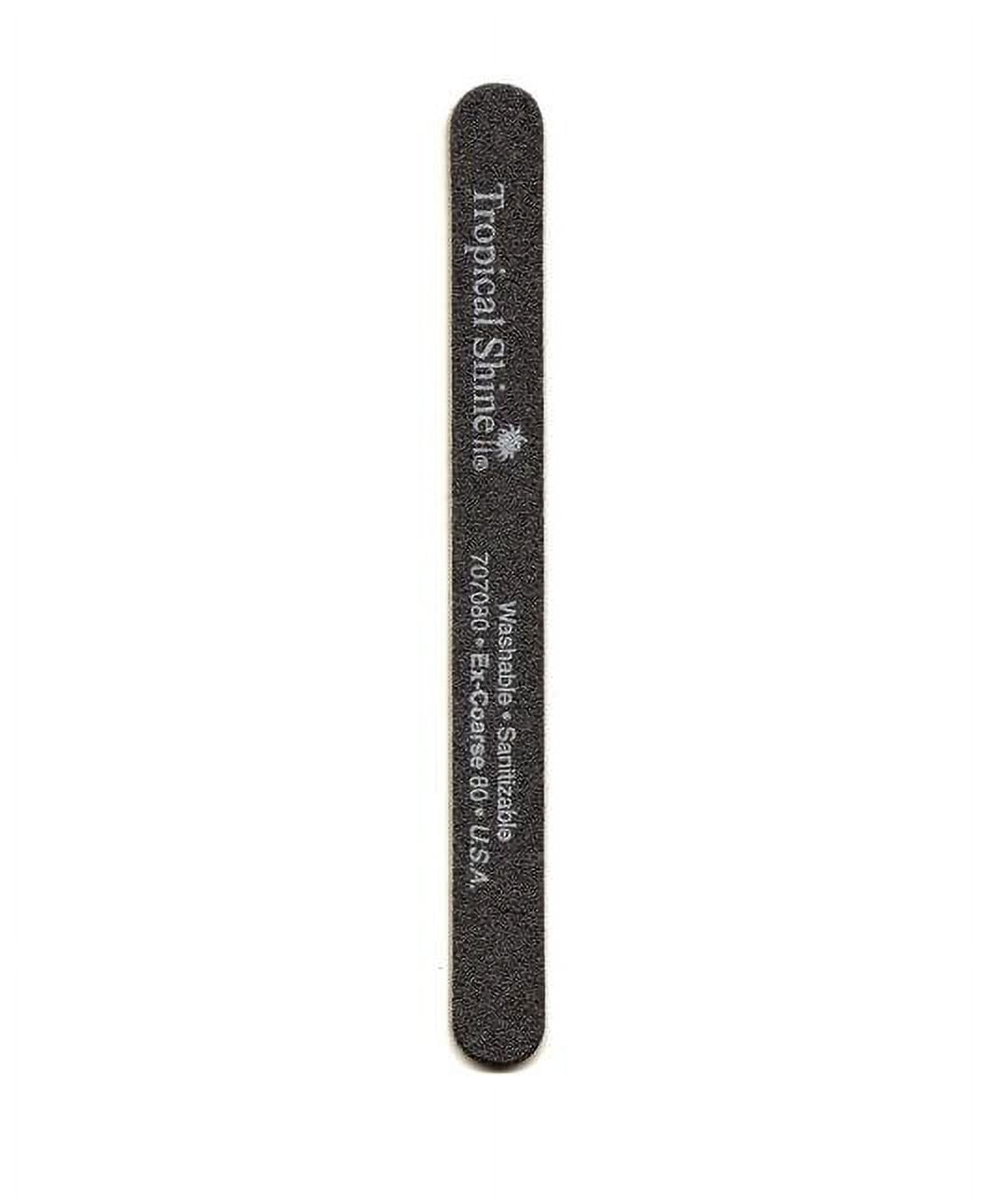 Tropical Shine Nail File Black File 80 (ExtraCoarse) 7 1/2 in x 3/4 in