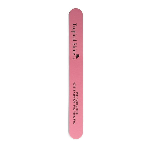 Tropical Shine Nail File Dual Grit File PINK 280/320 (Fine/ Extra Fine