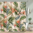 thumbnail image 1 of Tropical Shower Curtain, Colourful Leaves Floral Palm Leaf Hawaiian Botanical Plant Bathroom Curtain, Waterproof Cloth Fabric Bath Curtain with Hooks 72 x 72 inch, 1 of 7