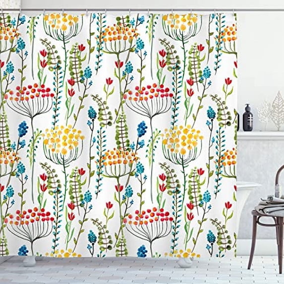 Tropical Shower Curtain Sunset Tropical Beach with Palm Trees Peaceful Ocean Evening View Resort Cloth Fabric Bathroom Decor Set with Hooks 69" W x 70" L Orange Black