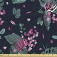 thumbnail image 1 of Tropical Sofa Upholstery Fabric by the Yard, Continuous Jungle at Night Floral Monstera Leaf, Decorative Fabric for DIY and Home Accents, Charcoal Grey Multicolor by Ambesonne, 1 of 5