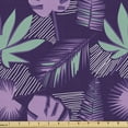 thumbnail image 1 of Ambesonne Tropical Fabric by the Yard Upholstery, Purple Exotic Jungle Art, 10 Yards, Purple and Seafoam, 1 of 5