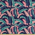 thumbnail image 1 of Ambesonne Tropical Fabric by the Yard Upholstery, Hawaiian Banana Leaves, 5 Yards, Dark Lavender Pale Pink, 1 of 4