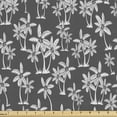 thumbnail image 1 of Ambesonne Tropical Fabric by the Yard Upholstery, Exotic Nature Palm Trees, 3 Yards, Grey and White, 1 of 5