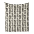thumbnail image 1 of Tropical Soft Flannel Fleece Blanket, Pineapples Summer Vibe Hipster Fresh Gourmet Juicy Health Organic, Cozy Plush for Indoor and Outdoor Use, 50" x 70", Coconut and Charcoal Grey, by Ambesonne, 1 of 5