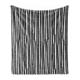thumbnail image 1 of Tropical Soft Flannel Fleece Throw Blanket, Bamboo Stems in Minimalist Art Effects Exotic Hippie Hawaiian Style Nature, Cozy Plush for Indoor and Outdoor Use, 70" x 90", Black White, by Ambesonne, 1 of 5