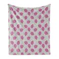 thumbnail image 1 of Tropical Soft Flannel Fleece Throw Blanket, Cross-Sectional View of Pitaya the Dragon Fruit on a Background Forms, Cozy Plush for Indoor and Outdoor Use, 50" x 60", Multicolor, by Ambesonne, 1 of 5