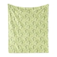 thumbnail image 1 of Tropical Soft Flannel Fleece Throw Blanket, Exotic Bamboo Tree and Leaves Nature, Cozy Plush for Indoor and Outdoor Use, 50" x 60", Pastel Green, by Ambesonne, 1 of 5