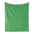 thumbnail image 1 of Tropical Soft Flannel Fleece Throw Blanket, Exotic Forest Foliage Leafage Motif Jungle Rainforest Plants Design Graphic, Cozy Plush for Indoor and Outdoor Use, 60" x 80", Sea Green, by Ambesonne, 1 of 5