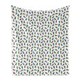 thumbnail image 1 of Tropical Soft Flannel Fleece Throw Blanket, Exotic Monochrome Style Pineapples in Triangle Shapes, Cozy Plush for Indoor and Outdoor Use, 70" x 90", Charcoal Grey White, by Ambesonne, 1 of 5